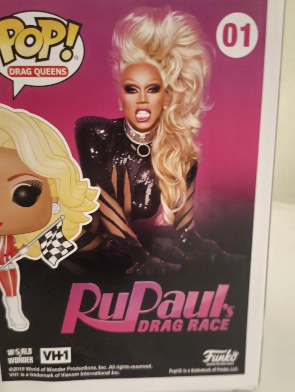 Funko RuPaul Drag Race Vinyl Figure with Gold Hair and Pink Accents